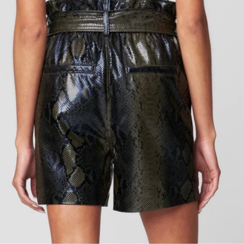 NWT Blank NYC Faux Snakeskin Paperbag Belted Shorts Make the Rules - Picture 3 of 7